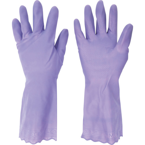 【TRUSCO】ミドリ安全　塩化ビニール製手袋　厚手　ベルテ１１２Ｗ　パープル　１０双　Ｌ